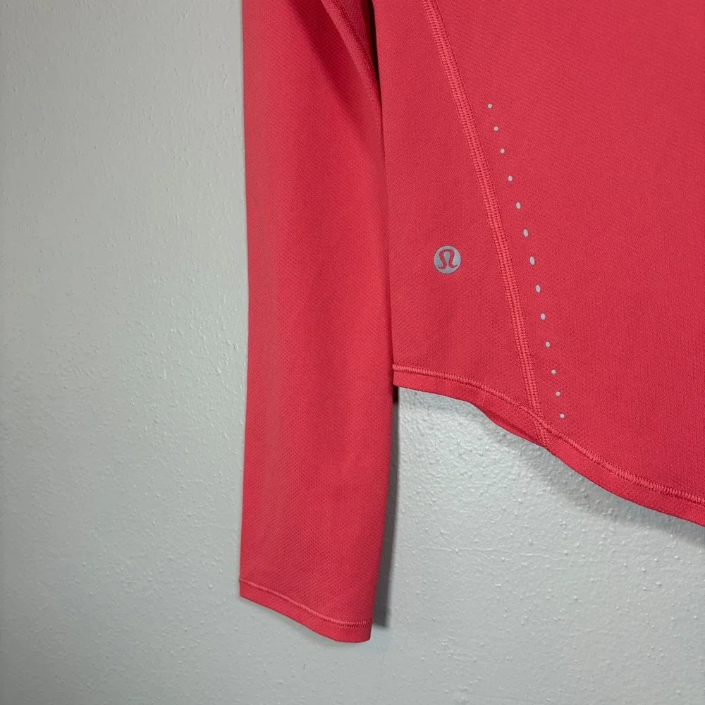 Lululemon Swiftly‎ Tech Long Sleeve Shirt 2.0 Pink Coral Size 0 LW3EQHS